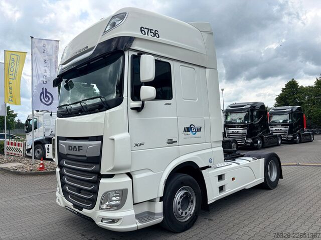 Standard tractor unit DAF XF 480 FT SSC, Intarder, Standklima, weiß