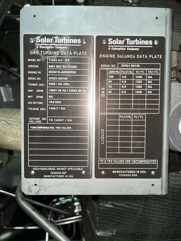 Erdgasturbine Solar Taurus 65