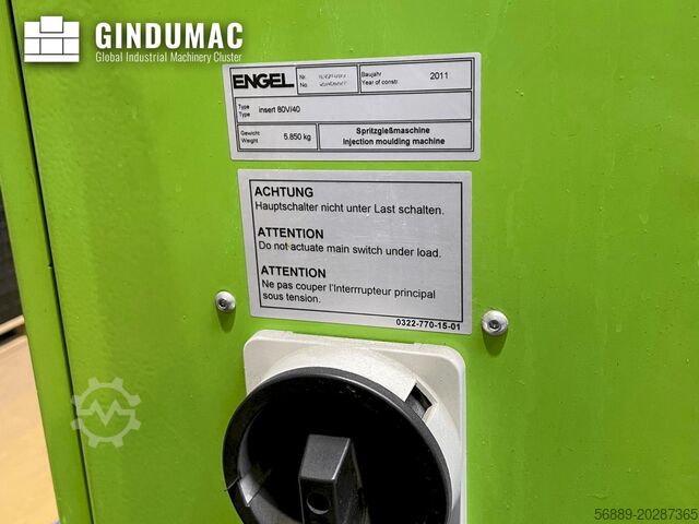 Vertical Injection Moulding Machine Engel Insert 80V/40
