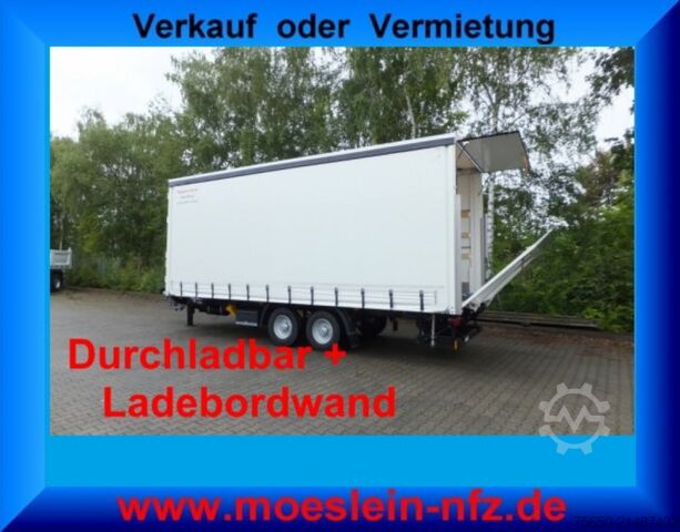 Open trailer with tarp Möslein TPS 11 DL 7,30  neuer Planenanhänger, Ladebordwand + Durchladbar