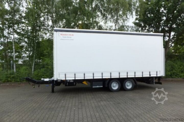 Open trailer with tarp Möslein TPS 11 DL 7,30  neuer Planenanhänger, Ladebordwand + Durchladbar