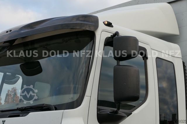 Flatbed truck with tarp RENAULT Premium 430 Getränkewagen Lift-/Lenkachse EU5