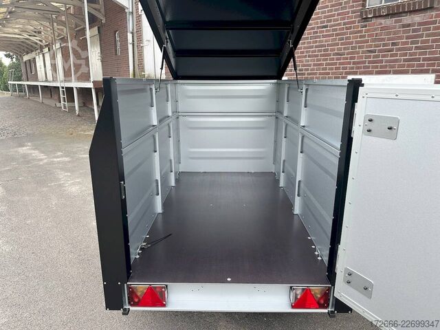 Flatbed trailer with cover TPV Trailers | BÖCKMANN KT-EB2 OFFROAD PLUS 202X107X102CM 1000KG DECKELANHÄNGER