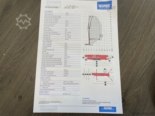 Articulated boom lift Teupen Leo 50 GT