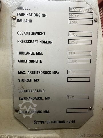 Beading & flanging machine Fasti 902 125/30