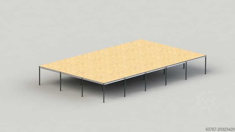 Lagerbühne | Stahlbühne | Mezzanine 300 m², Traglast: 350 kg/m² | 5,0 x 5,0 m | Lichte Höhe: 3,0m