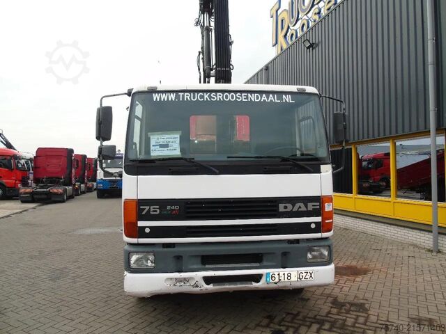 Tipper with crane DAF CF 75.240 ATI + EURO 2 + HIAB 090 + 3SIDE TIPPER