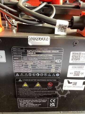 Electric 4-wheel forklift EP EFL35 Pro + Fingertip + Waage
