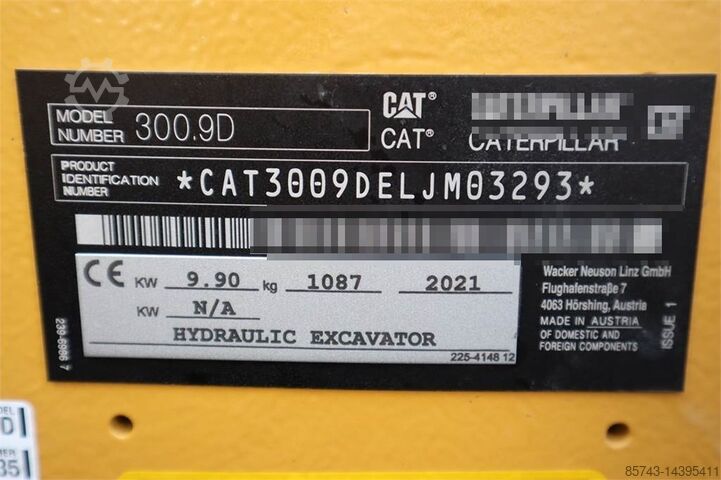 Minibagger Caterpillar 300.9D NEW, Valid inspection, *Guarantee! Hydr Qui
