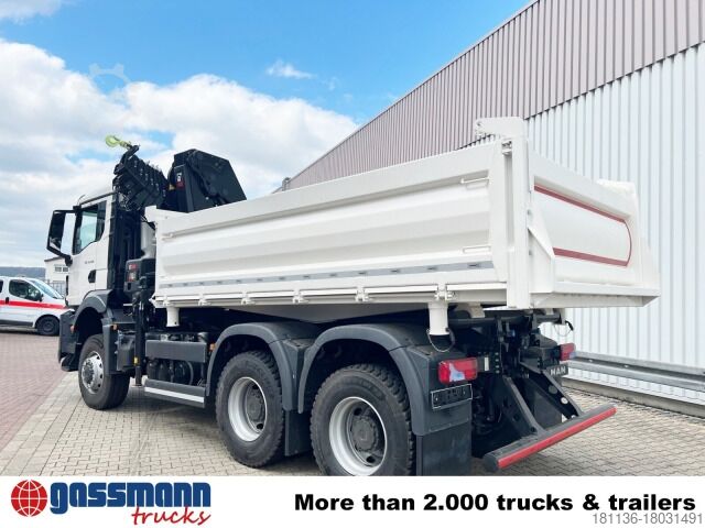 Kipper LKW MAN TGS 33.430 6x6 BB CH mit Kran Hiab X-HiDuo 228