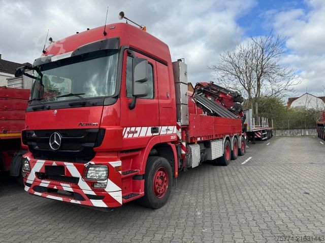 LKW mit Pritsche (offen) MERCEDES-BENZ 3255/V8/ 6x4x2/Fassi 660+JIB-34m !