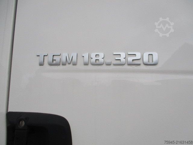 Flatbed truck with tarp MAN TGM 18.320, LBW, Luft-Luft, TÜV 04/2026