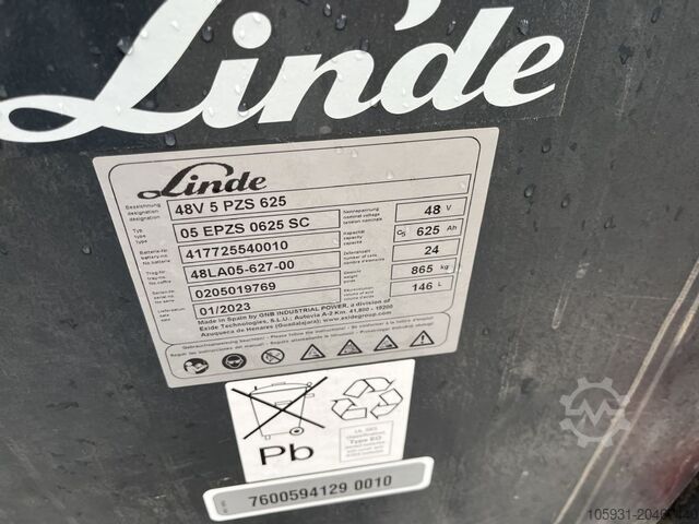 Electric 3-wheel forklift Linde E16-02