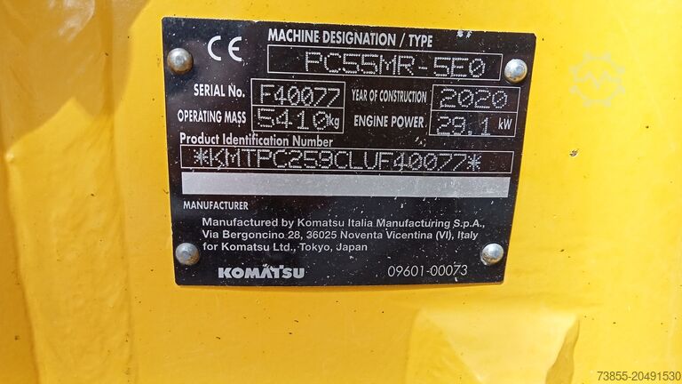 Minibagger < 7t Komatsu PC55MR-5E0 with 3 buckets