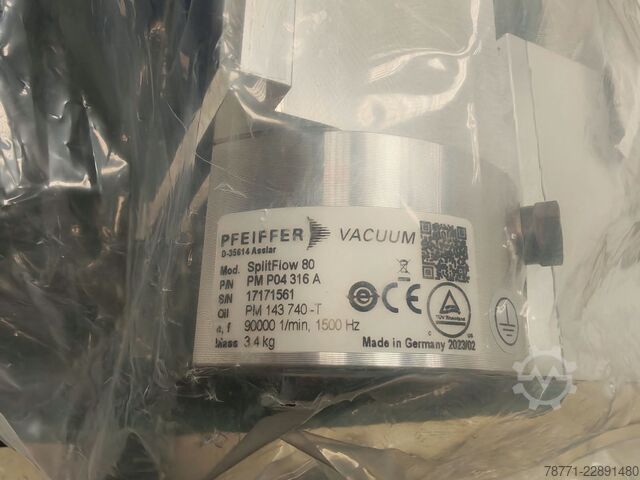 Turbomolecular vacuum pump Pfeiffer SplitFlow 80 + TC110 controller