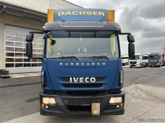 Flatbed truck with tarp IVECO EUROCARGO 120E22 PLANE, SCHALTER LBW