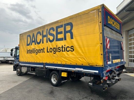 Flatbed truck with tarp IVECO EUROCARGO 120E22 PLANE, SCHALTER LBW