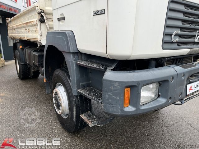 Three-sided tipper truck MAN F2000*19-314 FAK*4x4*Meiller*AP-Achsen*176tkm*