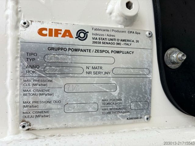 Concrete pump truck MAN TGS 41.470 8x4 EURO6 PUMI CIFA MAGNUM MK28L