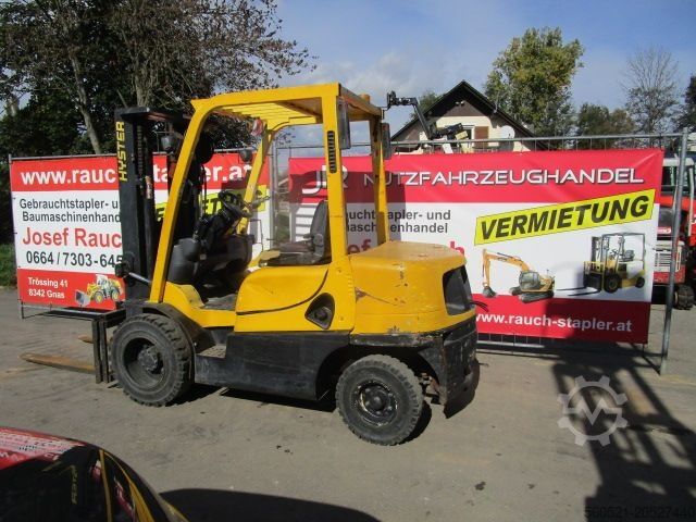 Diesel Forklift Hyster 3 Ton.- Triplex-Freihub 4,8m - Seitenschieber