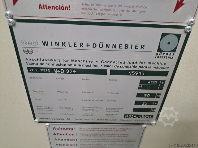 Envelope printing machine Winkler + Dünnebier W+D 224