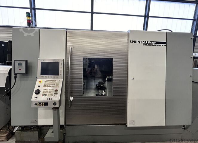 CNC Lathe (with 2nd spindle, 3 turrets a Gildemeister Sprint 65 Linear