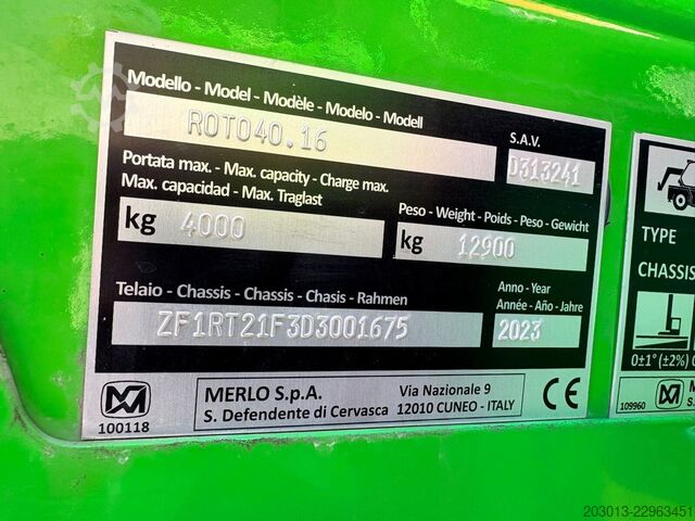 Radlader Merlo MERLO Roto 40.16 Teleskoplader 557h Stapler