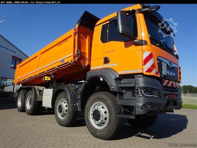Kipper LKW MAN TGS 41.520 8x8 BB CH 8x8, Meiller Trigenius, Bor