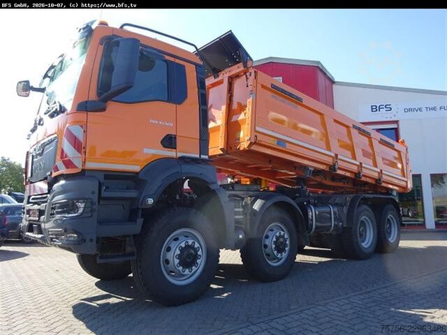 Kipper LKW MAN TGS 41.520 8x8 BB CH 8x8, Meiller Trigenius, Bor