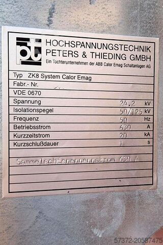 Transformer Peters & Thieding ZK8 System Calor Emag