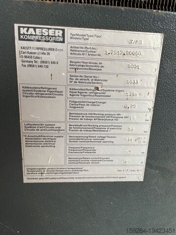 COMPRESSOR with integral air tank plus HPC PULSAIR SX6 RM