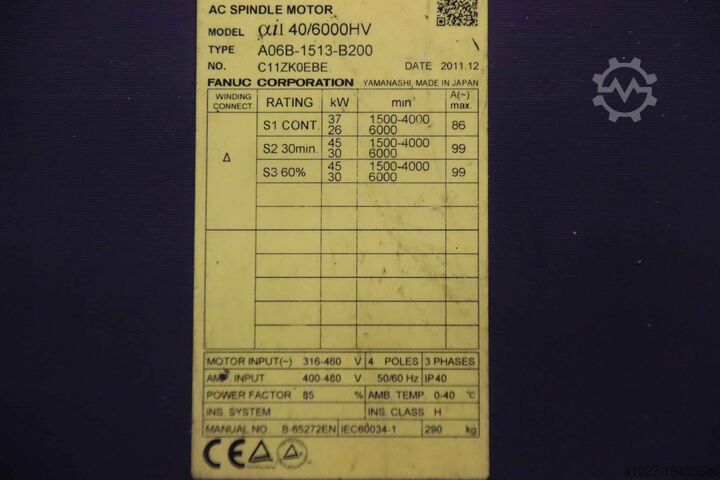 Spindle motor Fanuc A06B-1513-B200