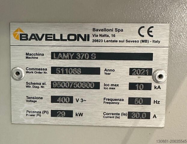 Glass cutting line BAVELLONI LAMY 370 S