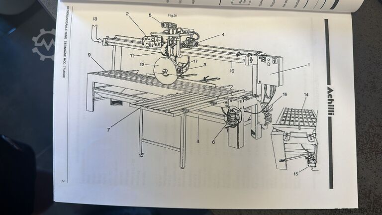 STONE SAW WITH FIXED BRIDGE ACHILLI TFM 3000