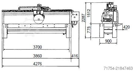 STONE SAW WITH FIXED BRIDGE ACHILLI TFM 3000