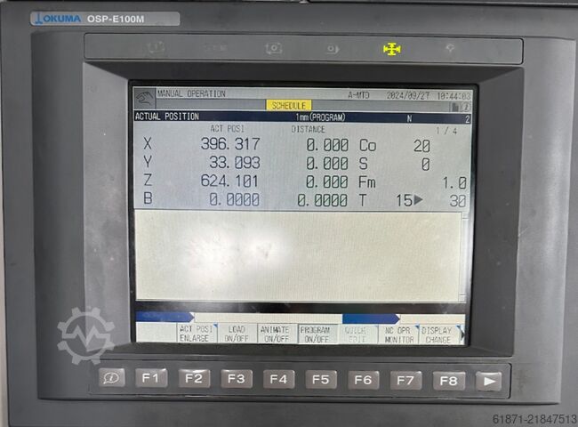 Horizontal machining center Okuma MA 500HA