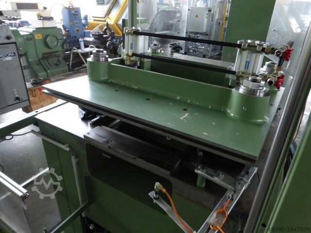 Rahmenstanze - Flachbettstanze mit Vorschub für den Einsatz von Bandmesser Stanzwerkzeugen, Stanztie HELMERDING PSH 25