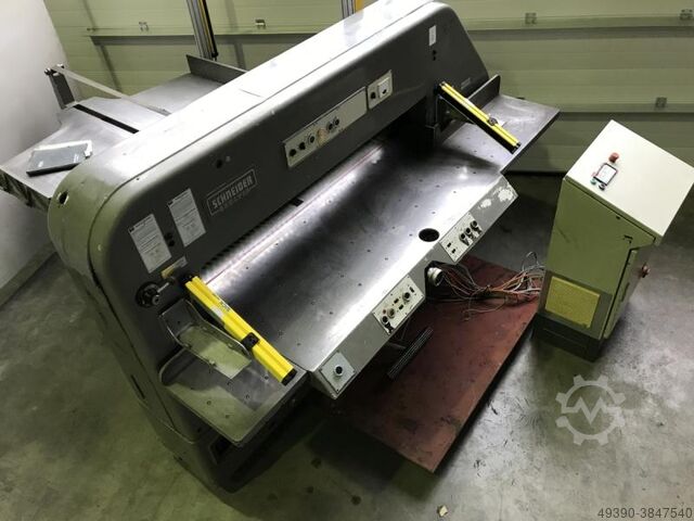 Gummi, Papier und Funierschere (Planschneider), Stapelschneidemaschine, Stapelschneider, Kunststoffs SCHNEIDER Senator 155