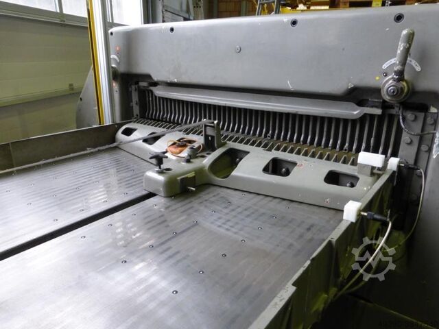 Gummi, Papier und Funierschere (Planschneider), Stapelschneidemaschine, Stapelschneider, Kunststoffs SCHNEIDER Senator 155