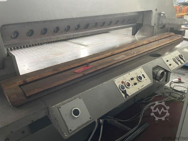 Gummi, Papier und Funierschere (Planschneider), Stapelschneidemaschine, Stapelschneider, Kunststoffs SCHNEIDER Senator 155