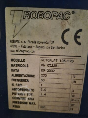Pallet wrapper, Robopac Robopac Rotoplat 105/FRD