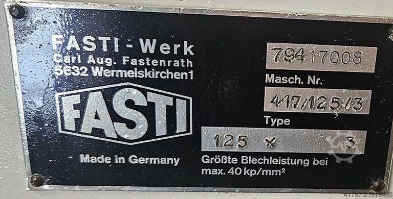 Fasti 417-125-3 Fasti 417-125-3