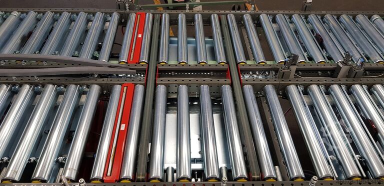 Transfer roller conveyor Toothed belt slider Knapp Knapp 90° 2900/2270-710-650