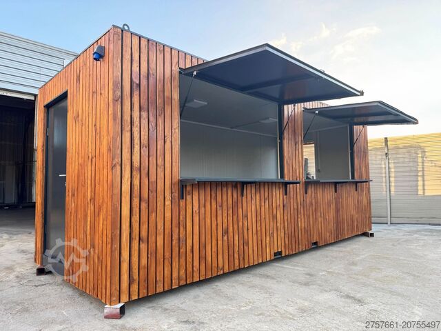 Wohncontainer Cafe Container / Bürocontainer / Baucontainer Modell EICHE IMBISS
