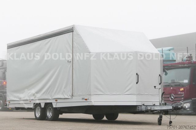 Autotransporter Anhänger  Moetefindt  Autotransporter mit Planenaufbau