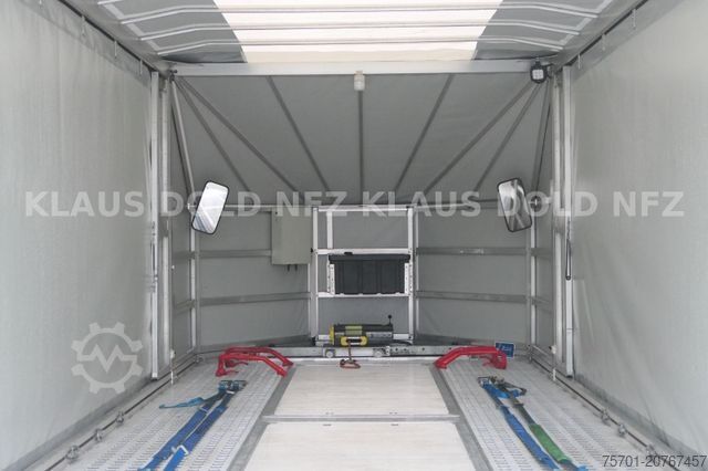 Autotransporter Anhänger  Moetefindt  Autotransporter mit Planenaufbau