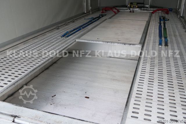 Autotransporter Anhänger  Moetefindt  Autotransporter mit Planenaufbau