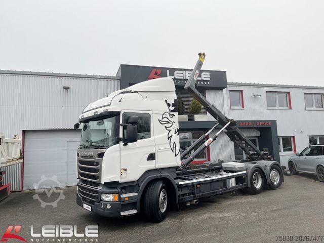 Abrollkipper SCANIA R 450LB*6x2*Hyva*Lift/Lenk*2Tank*Standklima*ADR*