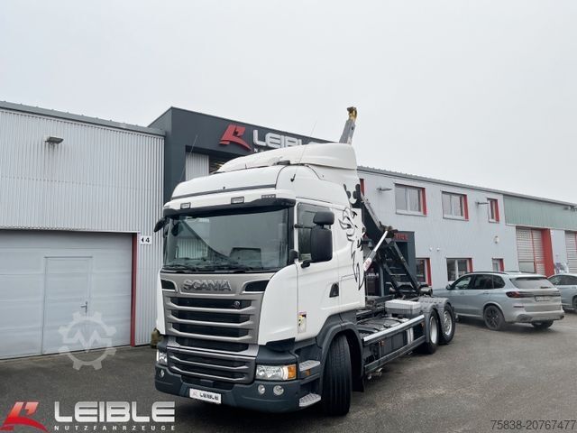 Abrollkipper SCANIA R 450LB*6x2*Hyva*Lift/Lenk*2Tank*Standklima*ADR*