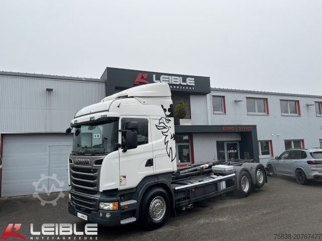 Abrollkipper SCANIA R 450LB*6x2*Hyva*Lift/Lenk*2Tank*Standklima*ADR*